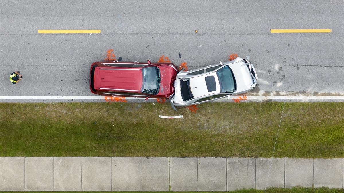 Unfallstelle großflächig dokumentieren